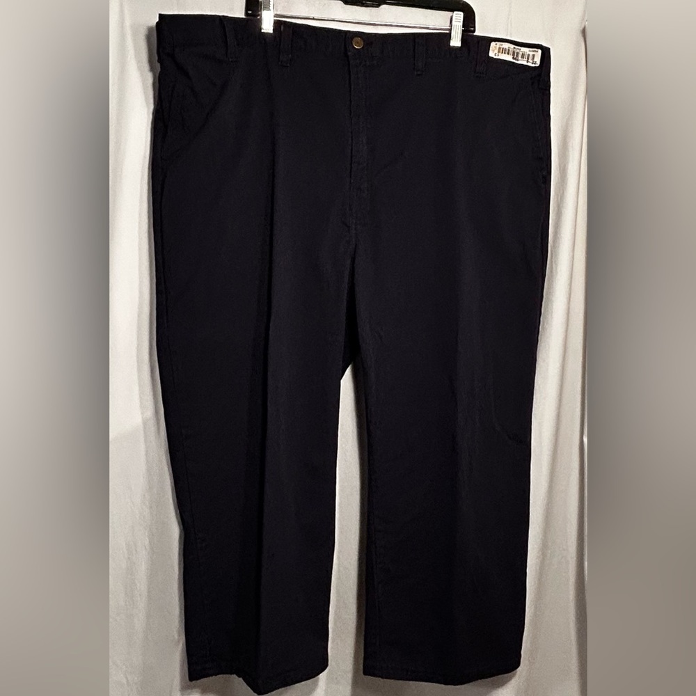 MENS 49 X 26 (TAGGED 50 X)BLUE WORKRITE FLAME RESISTANT CHINO UNIFORM WORK PANTS